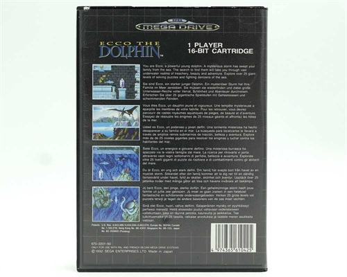 Ecco The Dolphin - Komplet I Æske - Sega Mega Drive Spil (B Grade) (Genbrug)